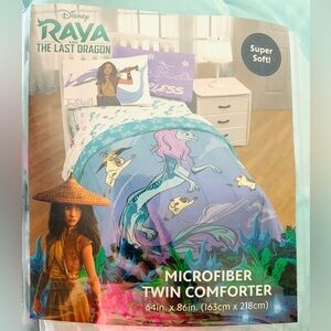 Disney Raya And The Last Dragon Microfiber Twin Comforter Blanket Blue Purple